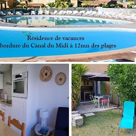 Maisonnette De Vacance Dans Avec Piscine A 12m Des Plages Colombiers (Herault)